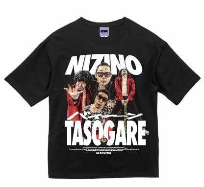 【虹の黄昏の超絶バイーンラジオS】（受注製造）虹の黄昏のビッグシルエットTシャツ