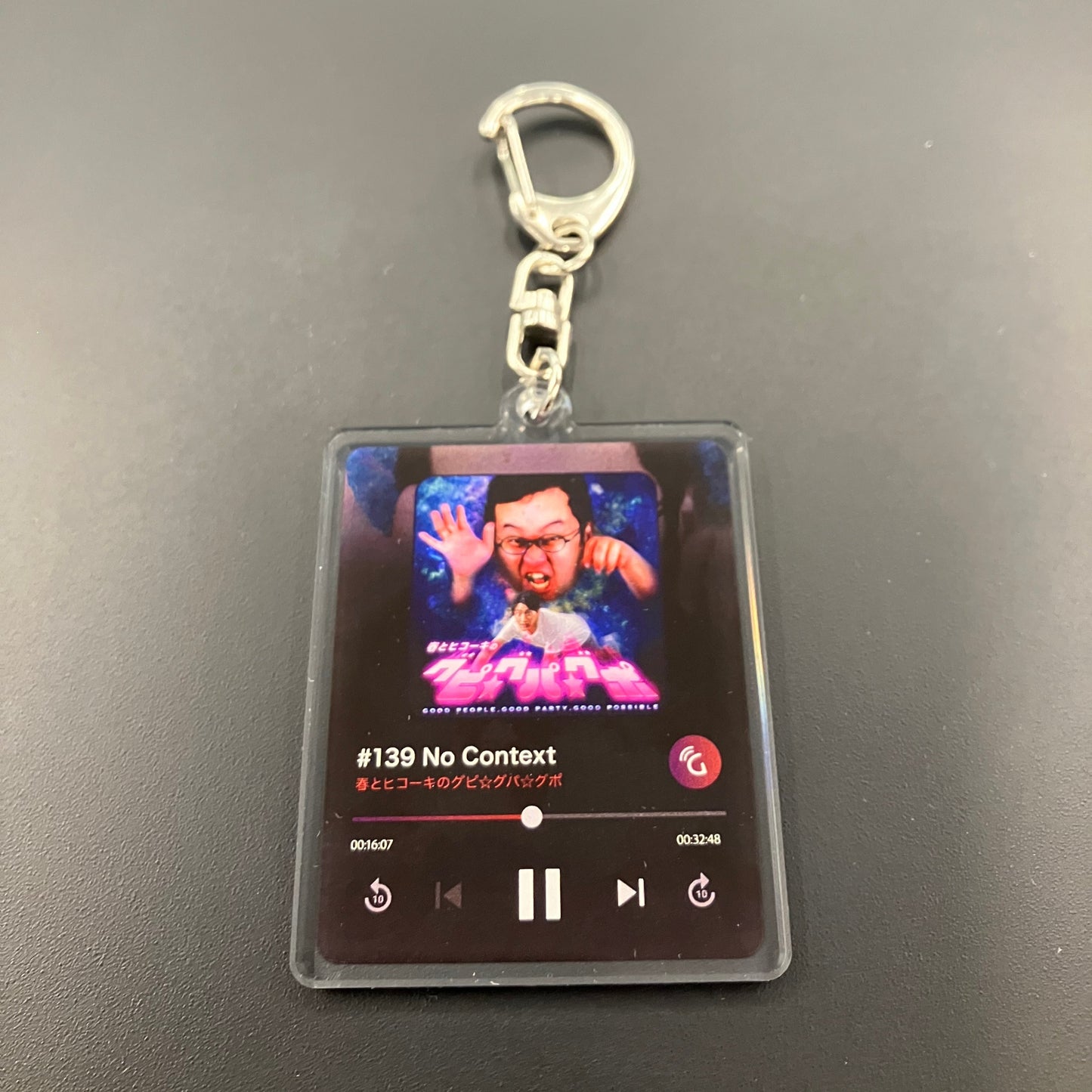 【春とヒコーキのグピ☆グパ☆グポ】再生画面風キーホルダー